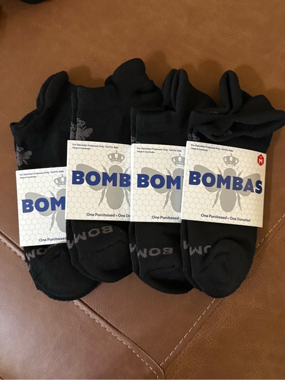Bombas Black Men's Ankle Socks — 4 Pairs - Retail $63